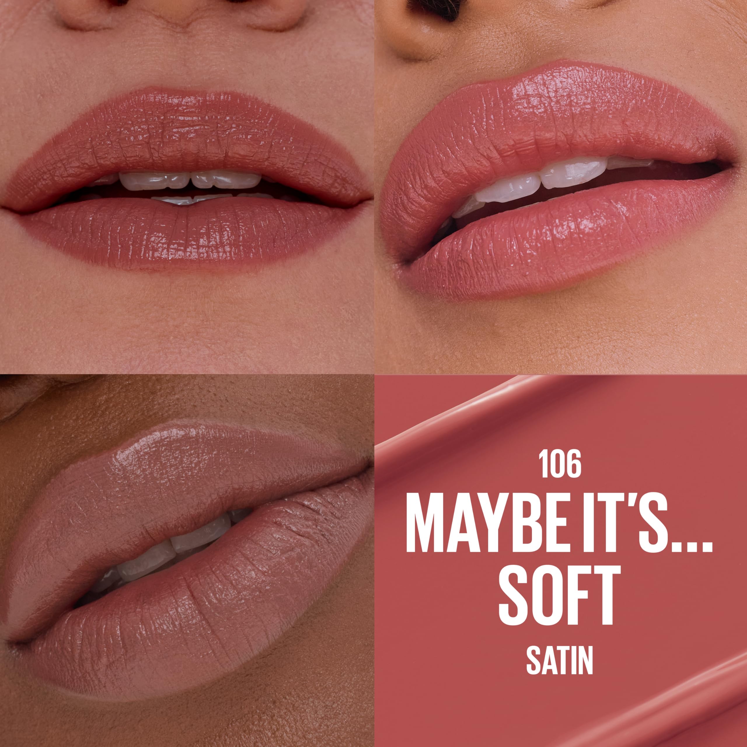 MAYBELLINE close-up of lip-hugging bullet demonstrating precise application