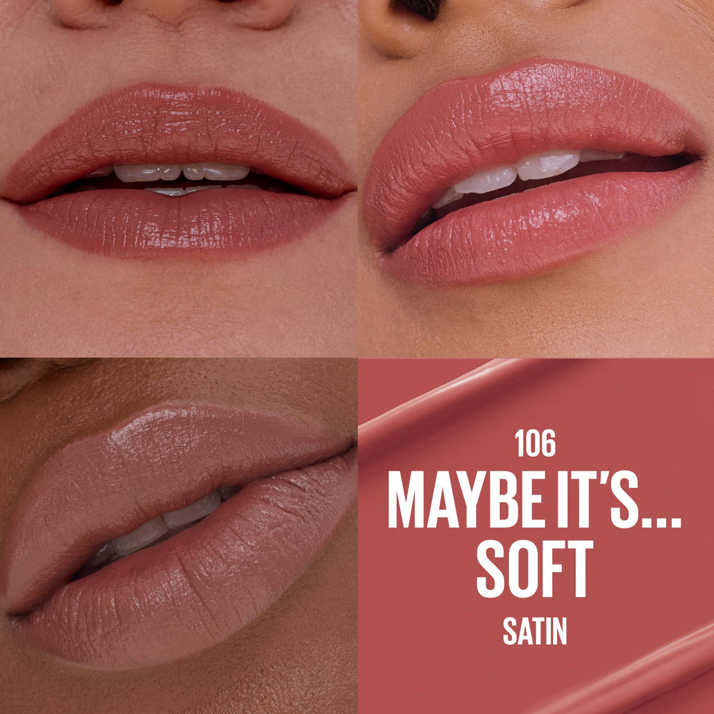 MAYBELLINE close-up of lip-hugging bullet demonstrating precise application
