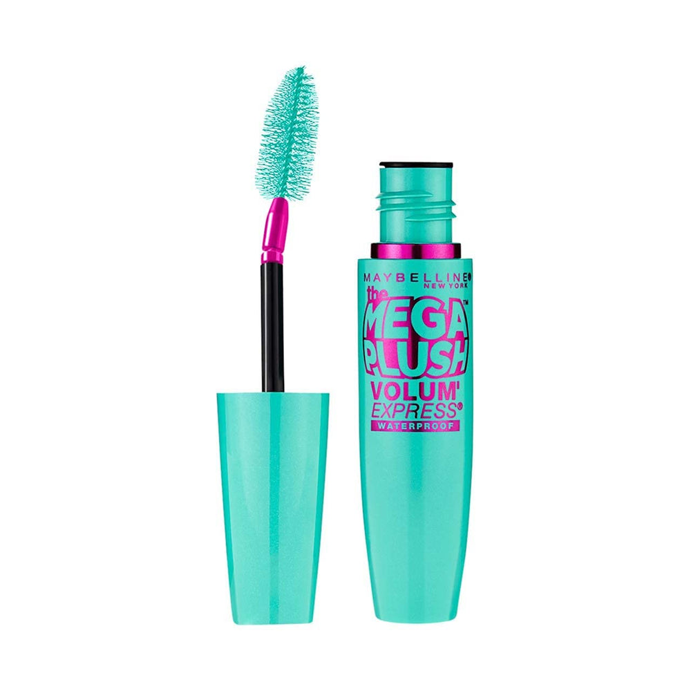 Before and after lashes with Maybelline showing visible fullness benefit