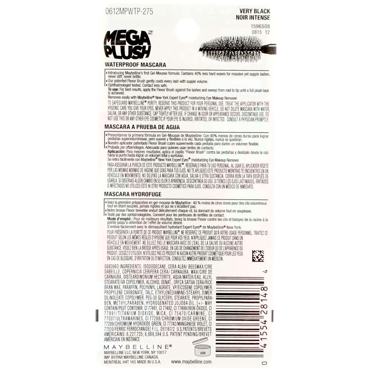Pack of six Maybelline Mega Plush boxes for value and stock-up benefit