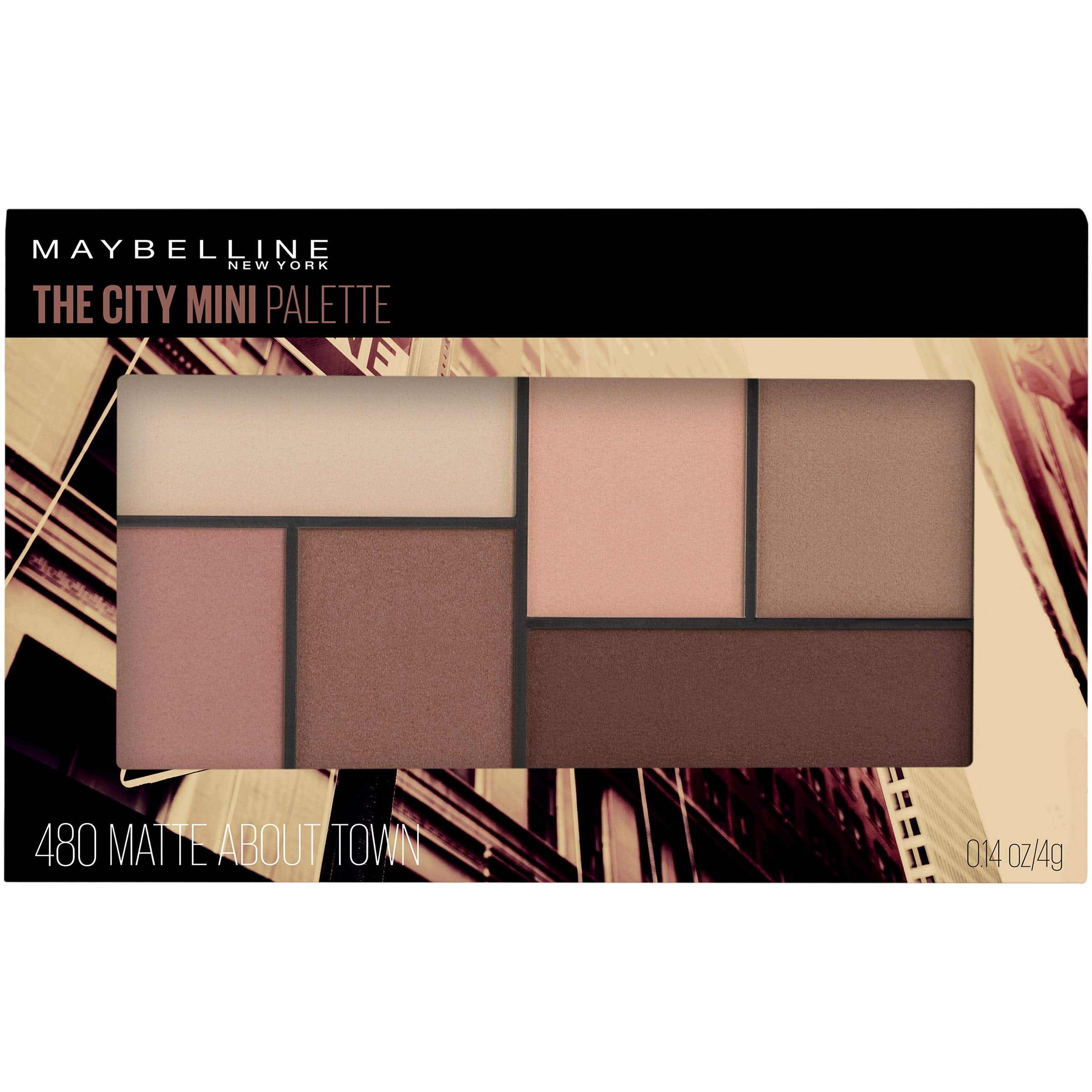 Model wearing Maybelline matte eye look showing natural-to-smoky transition benefit