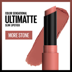 Maybelline More Stone slim bullet close-up highlighting precise tip and luxe finish
