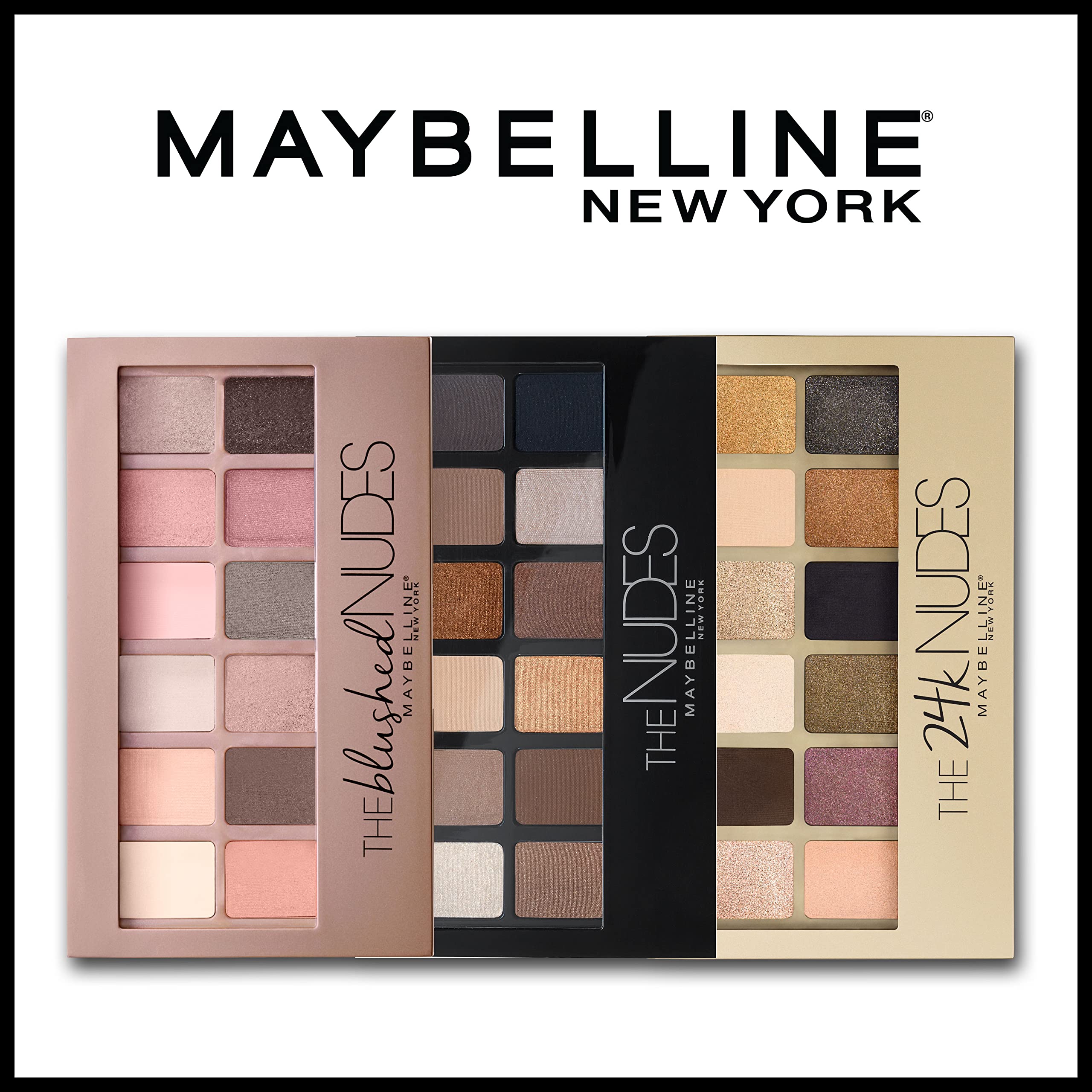 MAYBELLINE palette inside a makeup bag suggesting portability and everyday readiness
