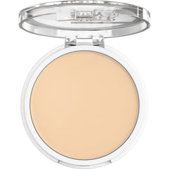 Maybelline open compact powder pan displaying pressed-powder surface for easy application