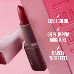 Maybelline swatch texture showing hydrating finish and smooth color