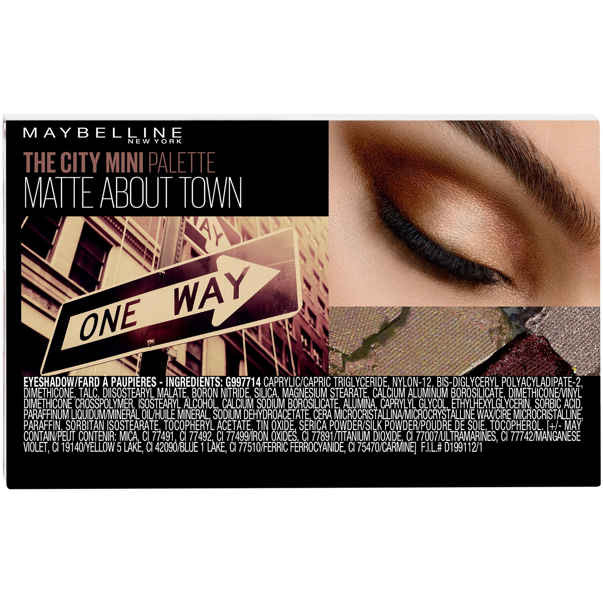 Maybelline palette styled with other makeup items illustrating daily makeup routine use