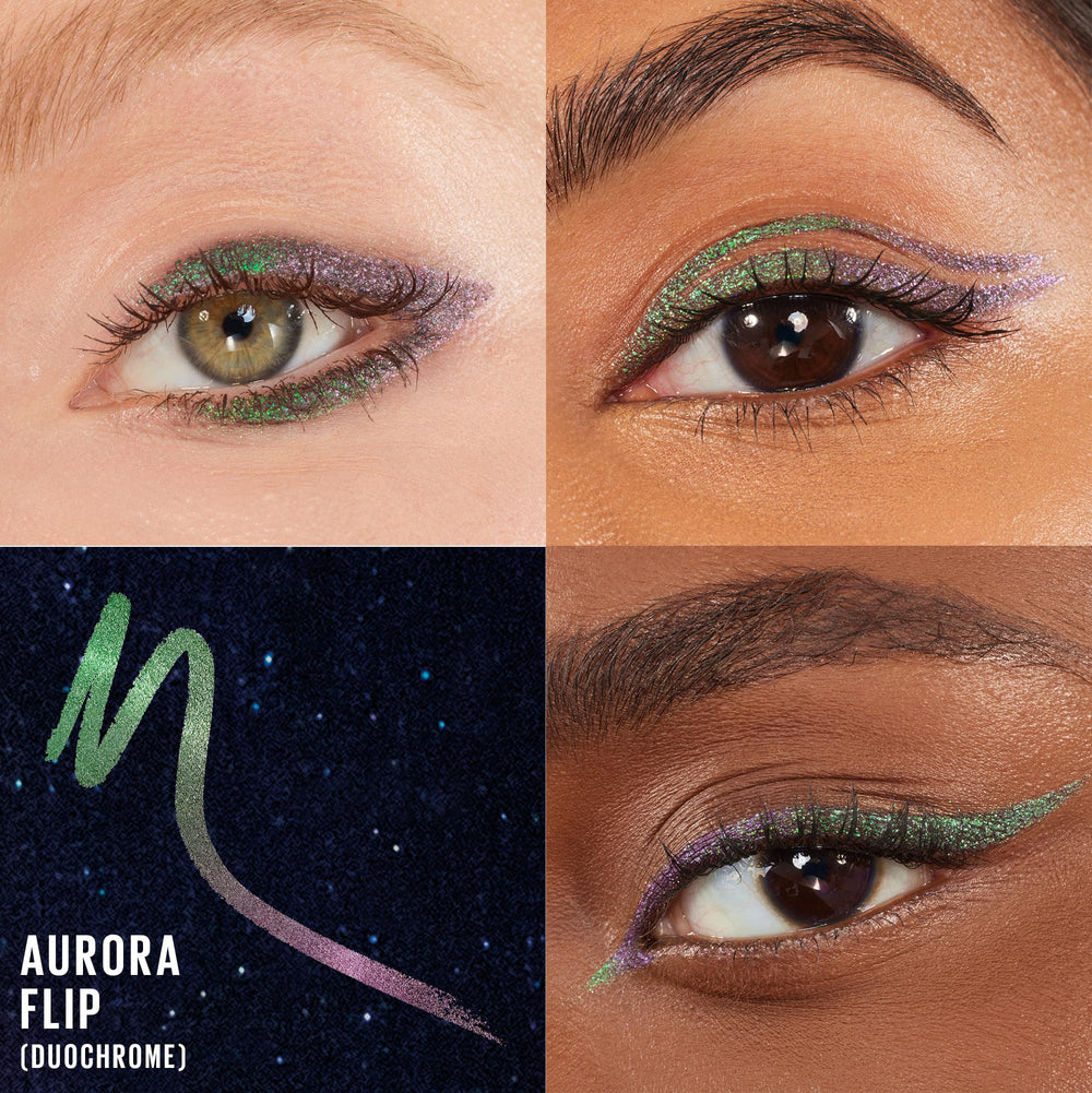 MAYBELLINE pencil tip closeup of aurora flip finish for precise application benefit