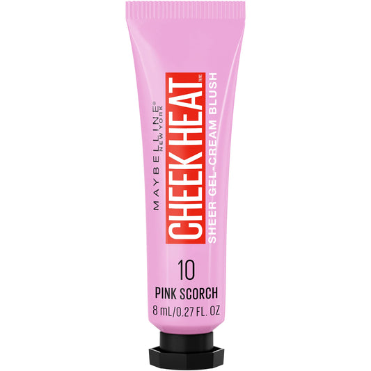 MAYBELLINE tube front view showing Pink Scorch for easy shade recognition and purchase