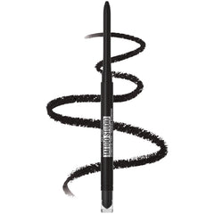 MAYBELLINE pitch black front packaging showing shade and branding benefit long-wear