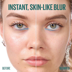 Maybelline primer in hand to show size and easy travel-friendly scale benefit