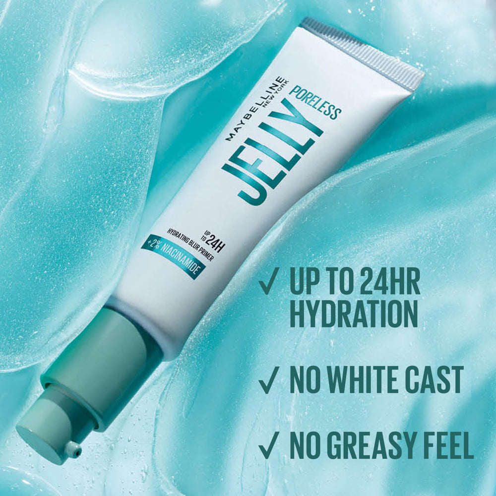 Maybelline ingredient label highlighting 2% niacinamide and non-comedogenic benefit
