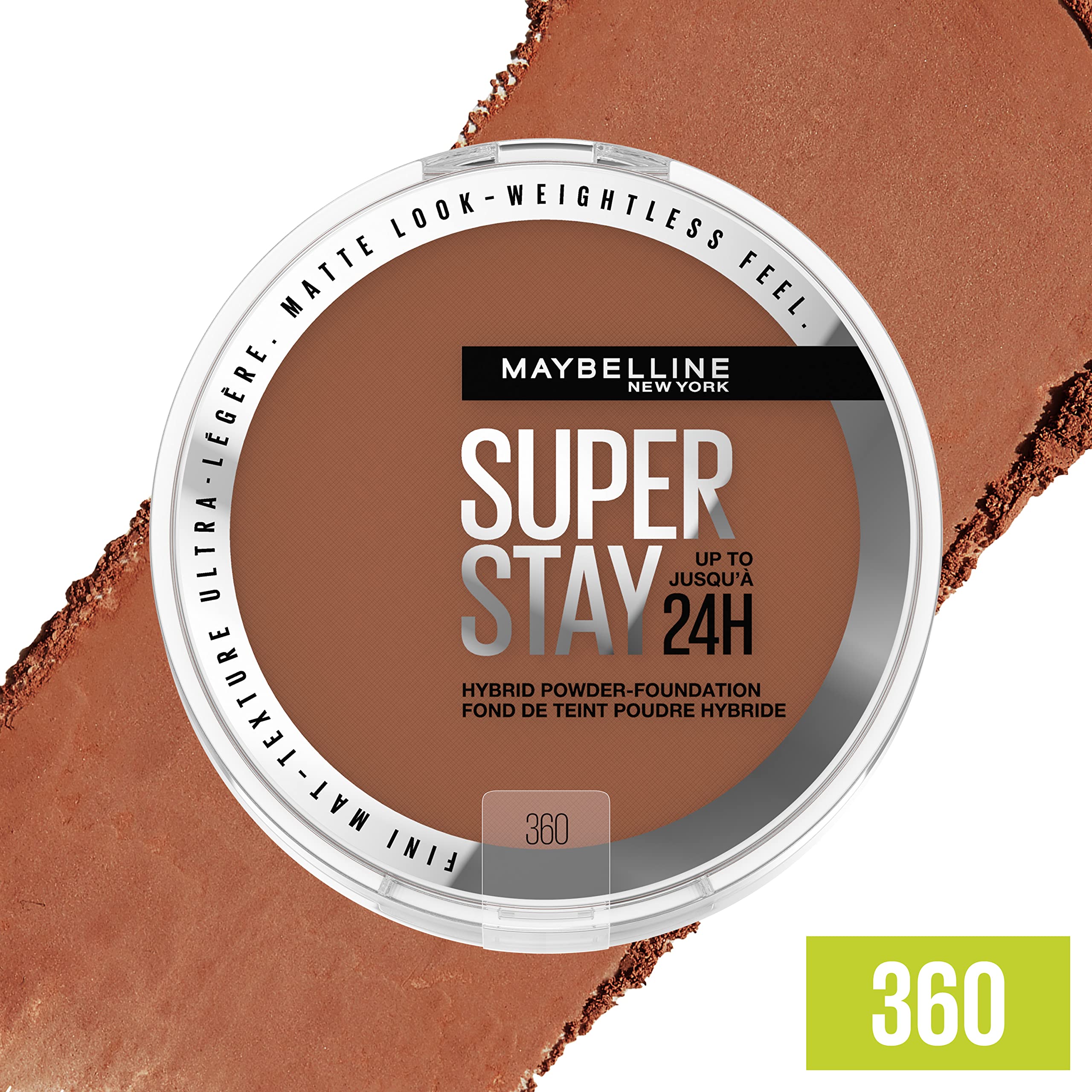 Maybelline powder texture closeup highlighting smooth finish and blendability for a matte look
