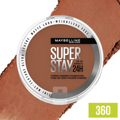 Maybelline powder texture closeup highlighting smooth finish and blendability for a matte look