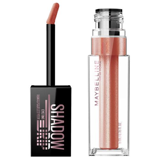 MAYBELLINE front packaging showing Quartz Drip shade and compact tube benefit long-lasting wear