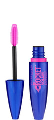 Maybelline The Rocket mascara tube front view showing sleek packaging and bold black shade