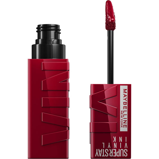Maybelline Royal front packaging shows deep wine red glossy finish and clear branding