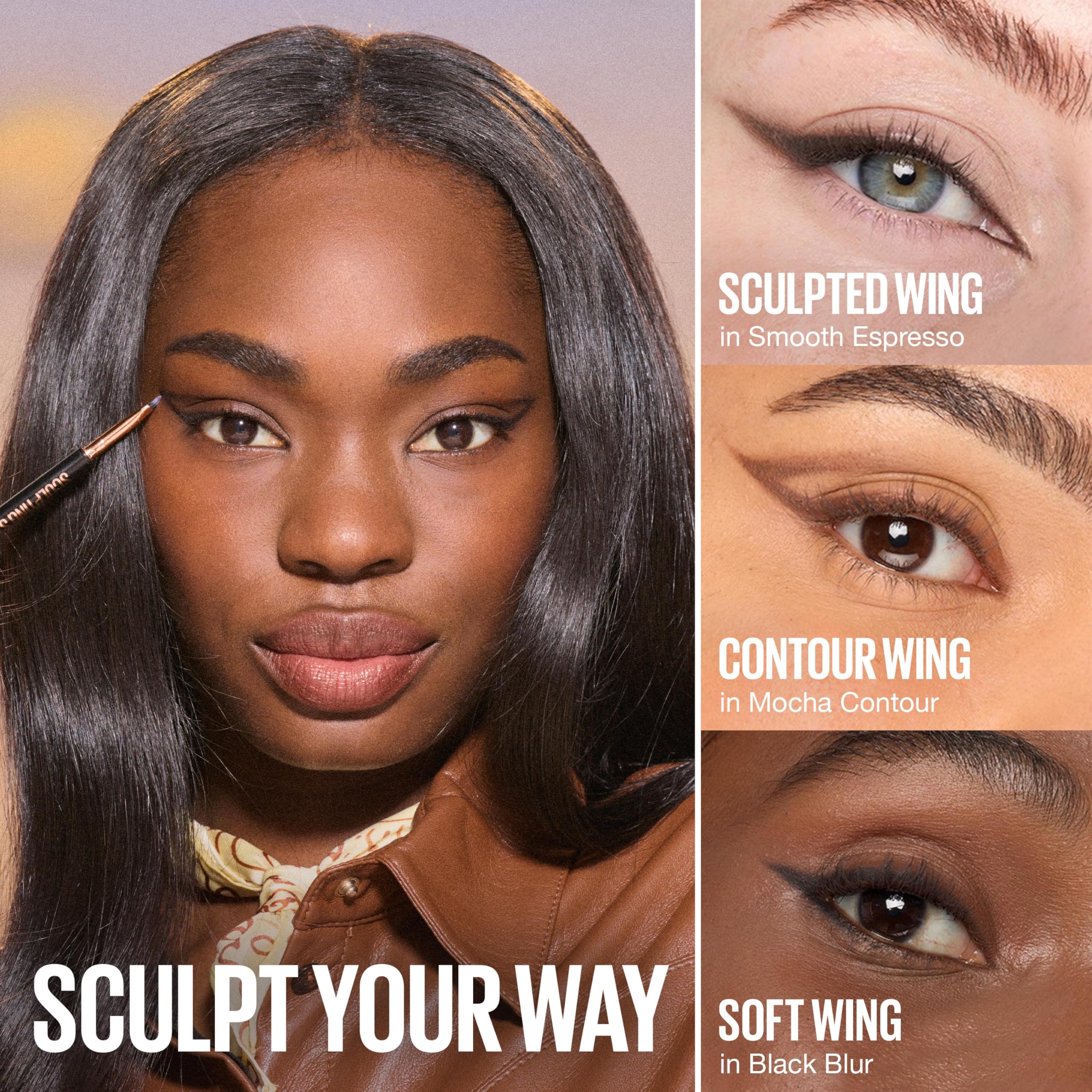 MAYBELLINE slanted blending brush detail demonstrating effortless diffusion and soft sculpting