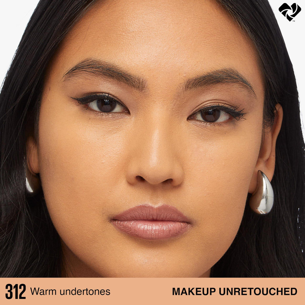 Maybelline shade 312 swatches on arm showing coverage and tone match