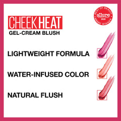 MAYBELLINE swatch of Pink Scorch on skin illustrating buildable pigment intensity