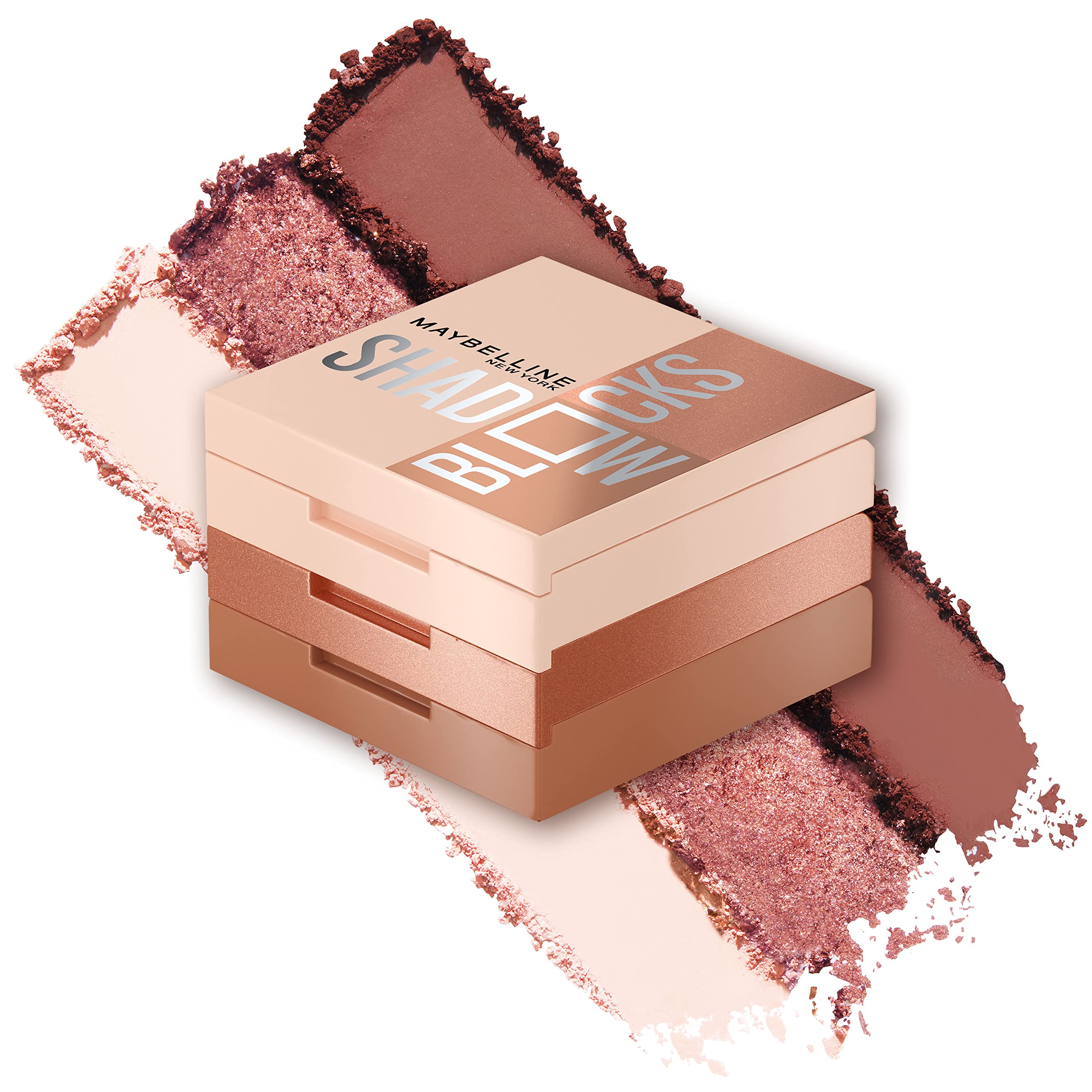 Maybelline Shadow Blocks front packaging showing compact travel benefit