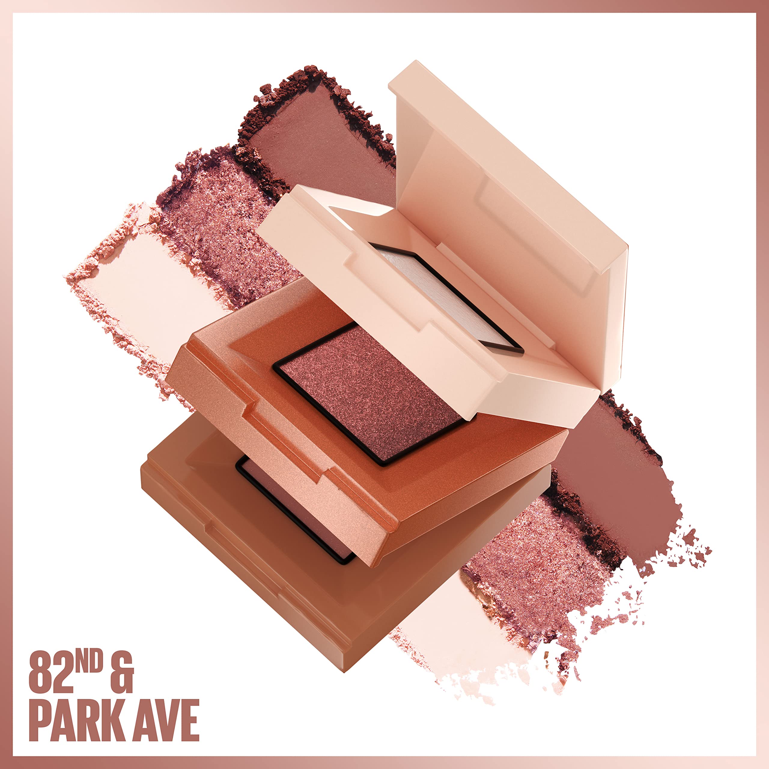 Maybelline Shadow Blocks open trio shades displaying color versatility