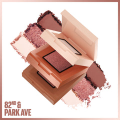 Maybelline Shadow Blocks open trio shades displaying color versatility