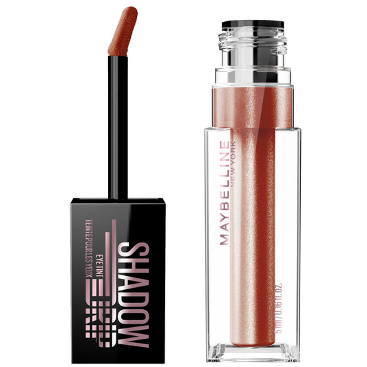 maybelline Shadow Drip front packaging showing bronze drip shade and benefit long-wear