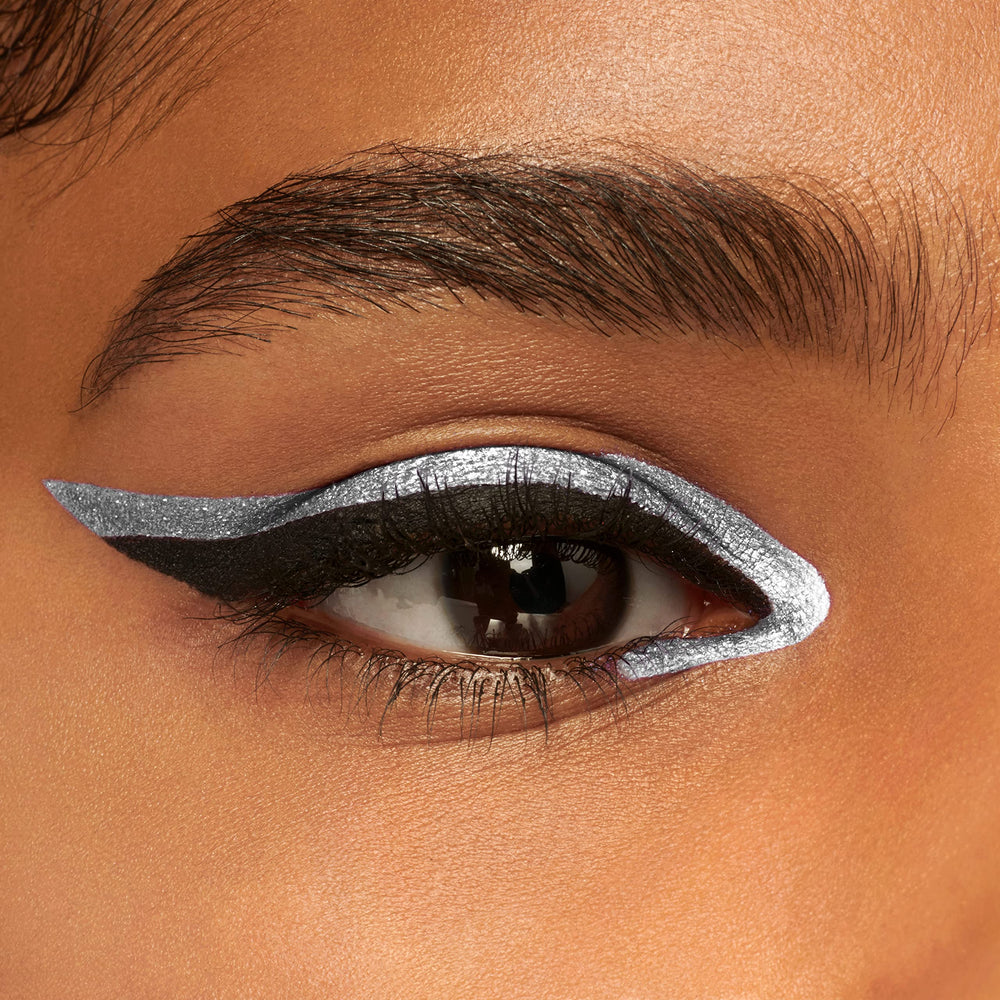 MAYBELLINE pencil tip close-up showing smooth sharpenable tip and creamy glide benefit