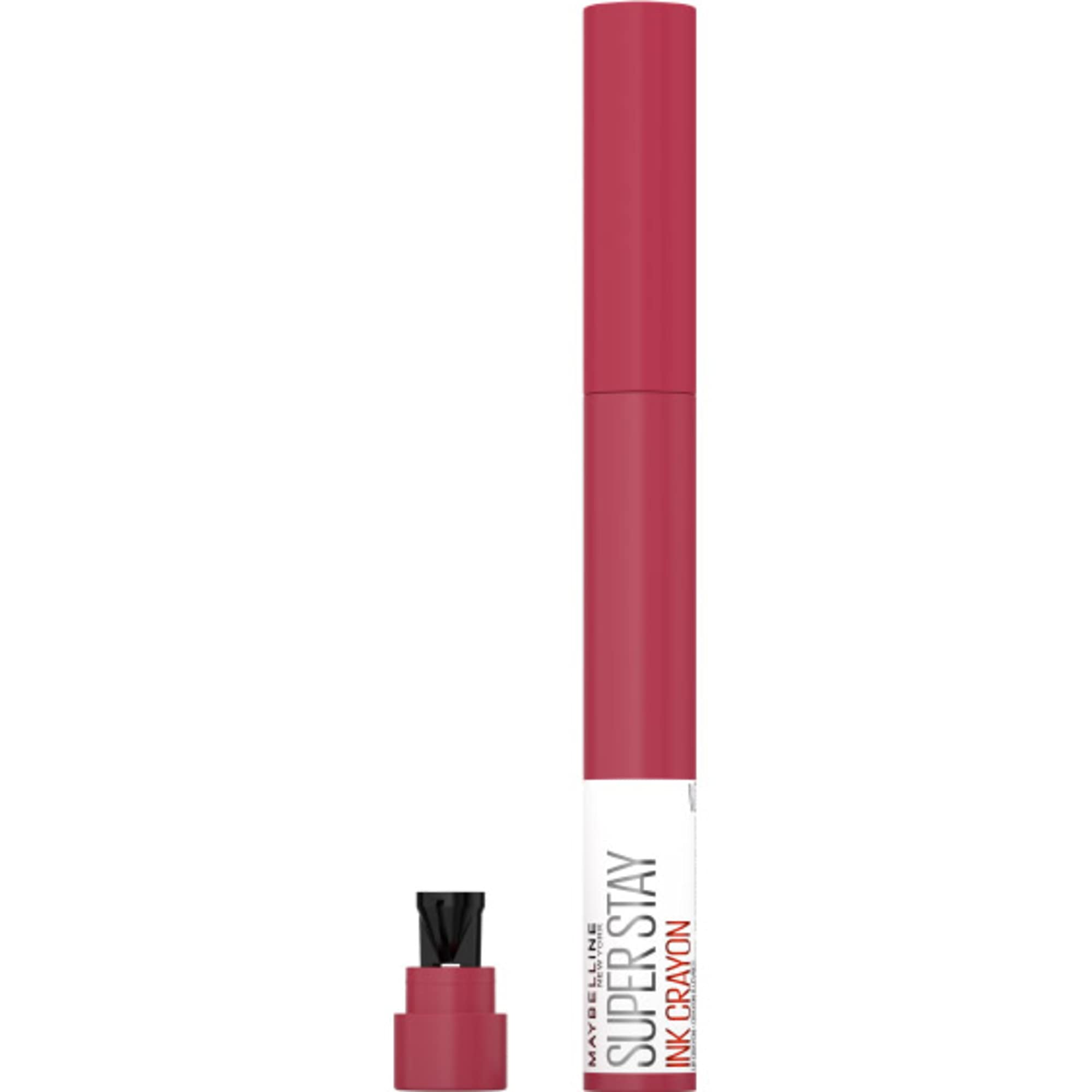 MAYBELLINE crayon next to coin for scale to show purse-friendly size