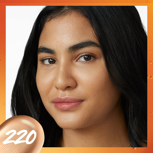 MAYBELLINE close-up texture drop showing dewy finish benefit