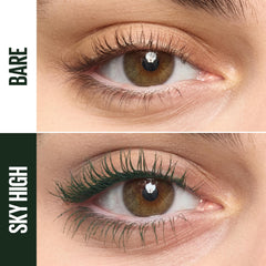 Maybelline Sky High Flex Tower brush close-up demonstrating bendable design for fuller lashes