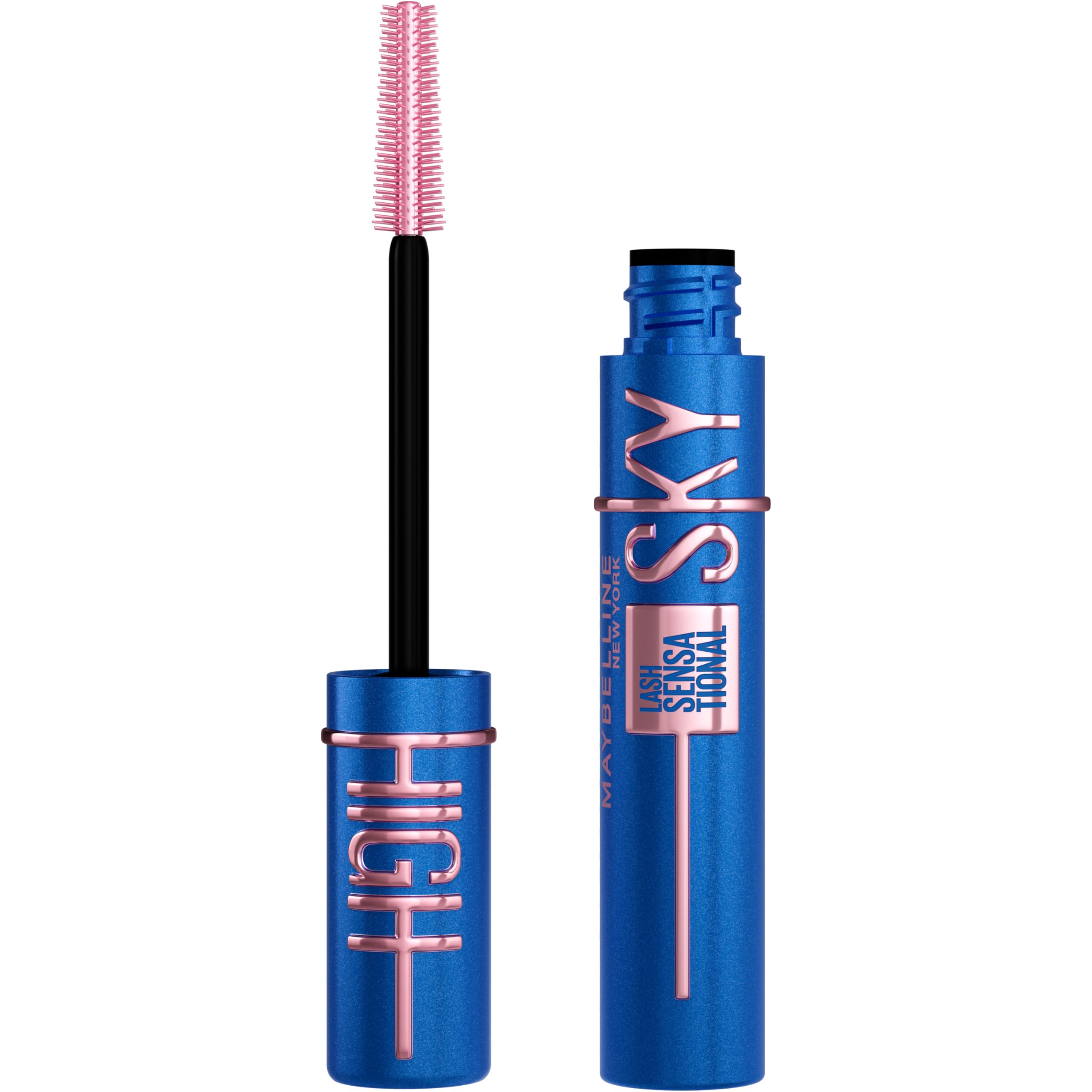 Maybelline front packaging in Navy Records showing product identity and benefit