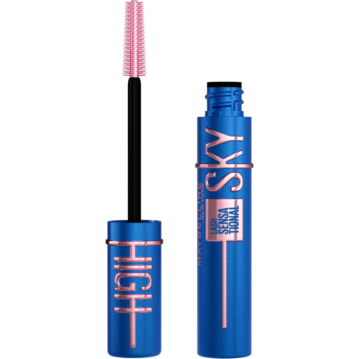 Maybelline front packaging in Navy Records showing product identity and benefit