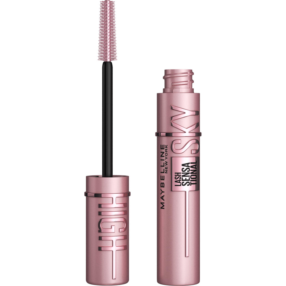 Maybelline Sky High front packaging showing sleek tube and label benefit length