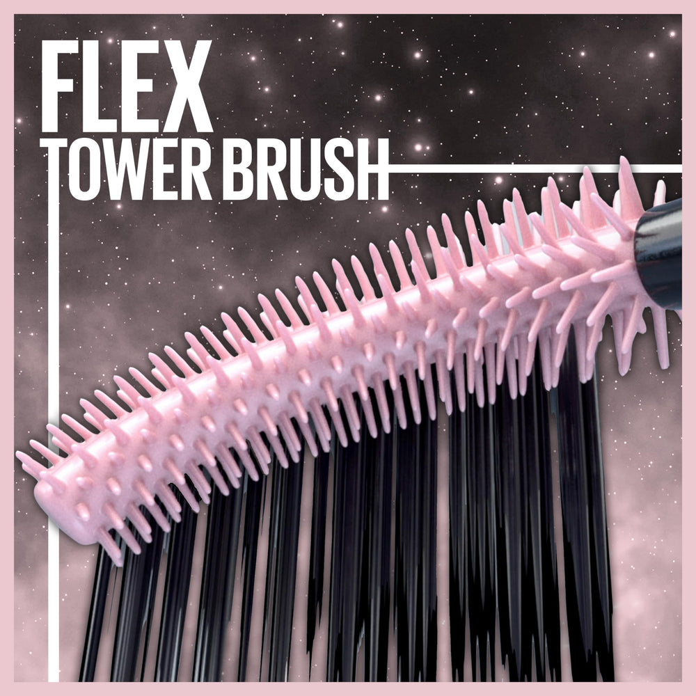 Maybelline Sky High mascara texture swatch showing fiber-infused formula for length