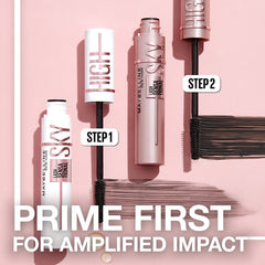 Maybelline primer texture on brush highlighting smooth, buildable formula