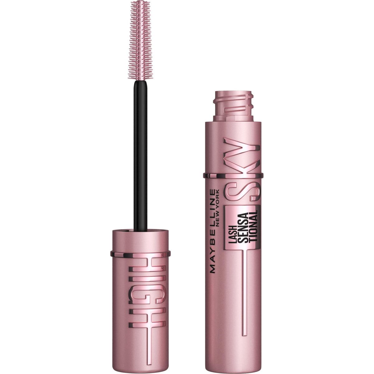 Maybelline tube front view showing True Brown shade and compact packaging benefit