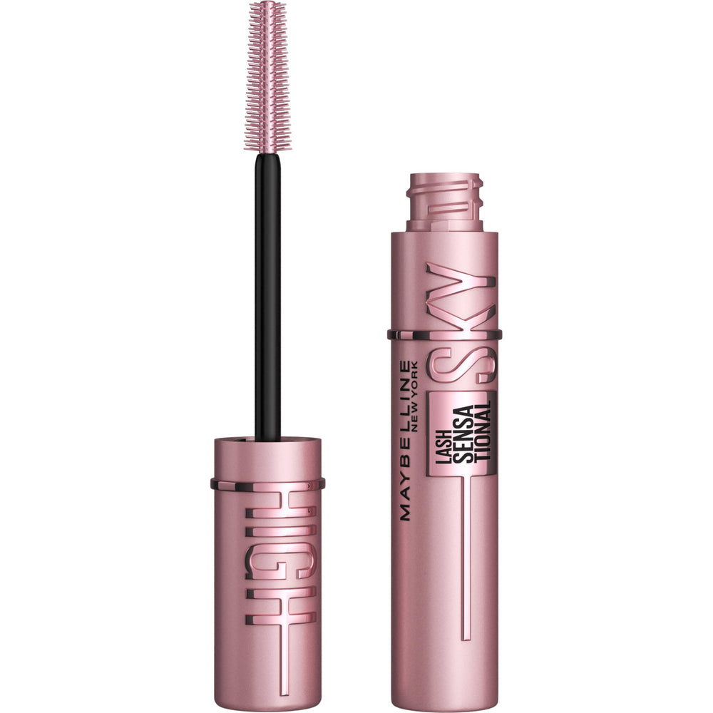 MAYBELLINE tube front view showing slim wand and bold branding, highlights ease of use