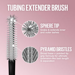Maybelline before and after lashes demonstrating extension-like length benefit