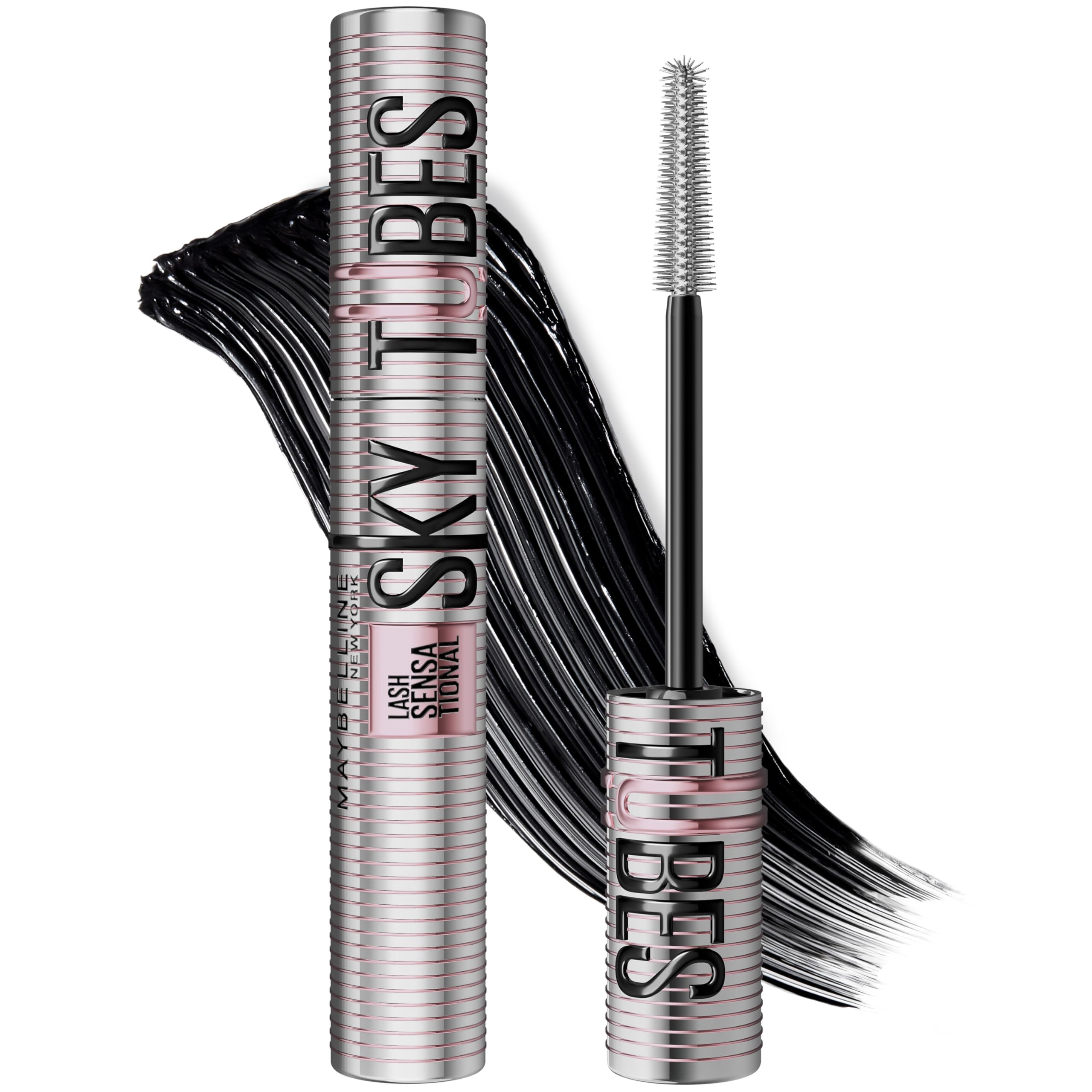Maybelline Lash Sensational Sky Tubes front packaging showing product benefit