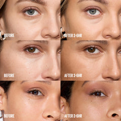 maybelline applying drops to neck for seamless color transition