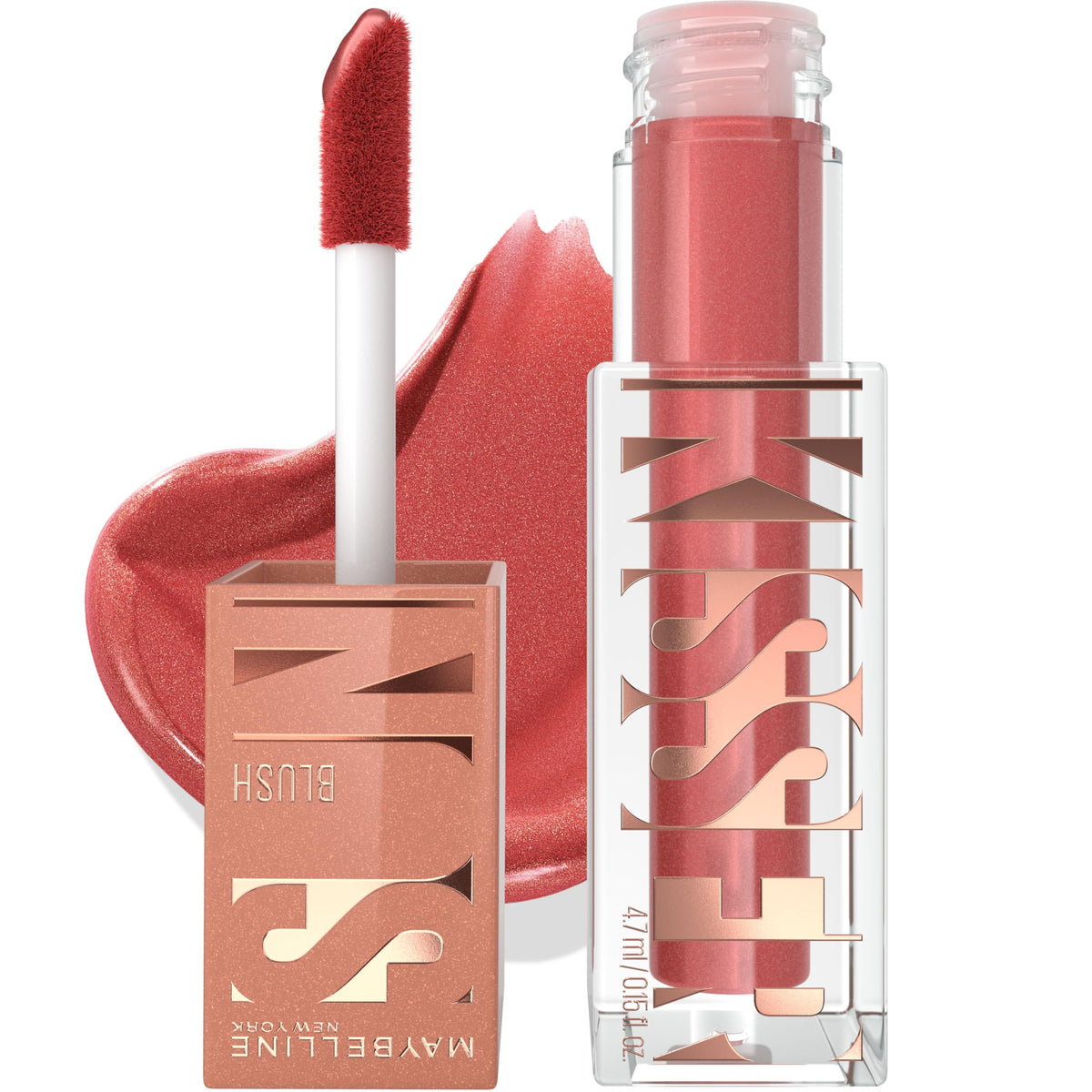 MAYBELLINE front packaging showing compact bottle and shade label for easy selection