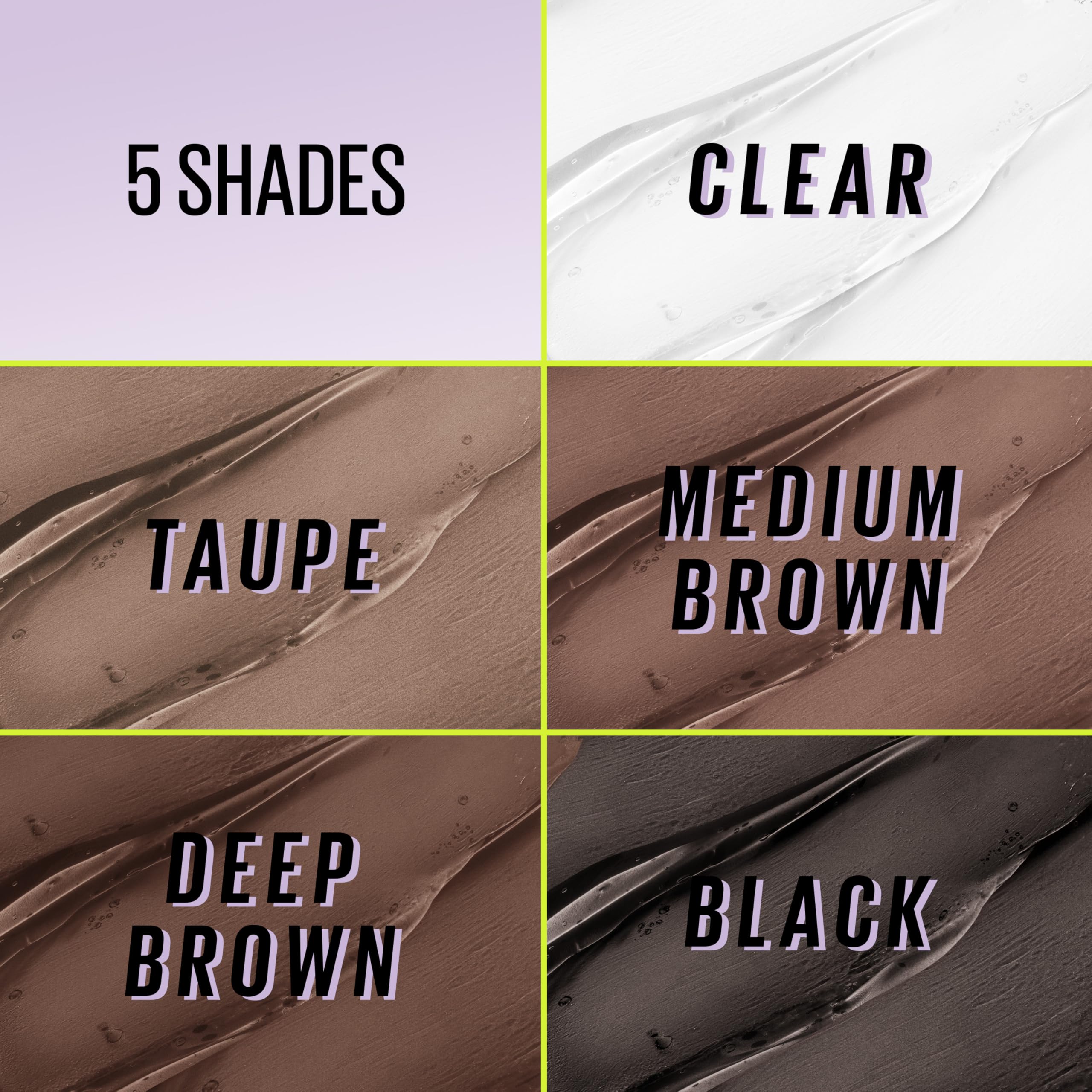 Maybelline Super Lock Brow Glue applied on model brows for groomed look