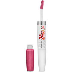 Maybelline Super Stay 24 front tube showing the mauve pink shade for bold wear