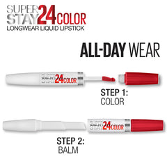 MAYBELLINE tube held in hand to show size and travel-friendly benefit