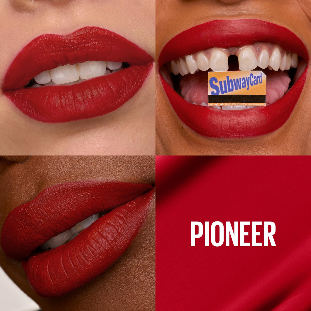 Maybelline Super Stay arrow applicator close-up for precise, clean lip lines