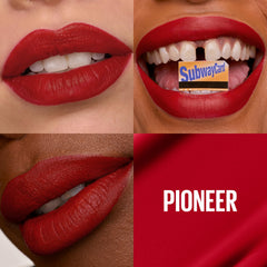Maybelline Super Stay arrow applicator close-up for precise, clean lip lines