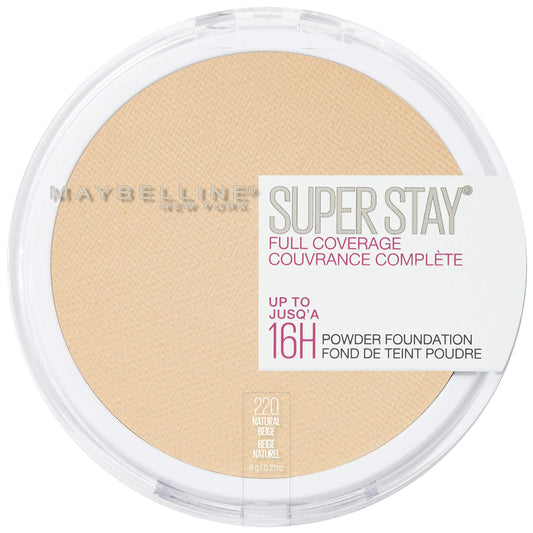 Maybelline compact open with sponge showing dual-use applicator convenience
