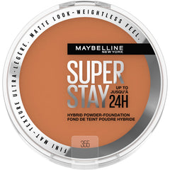 Maybelline compact front view showing brand and matte finish convenience