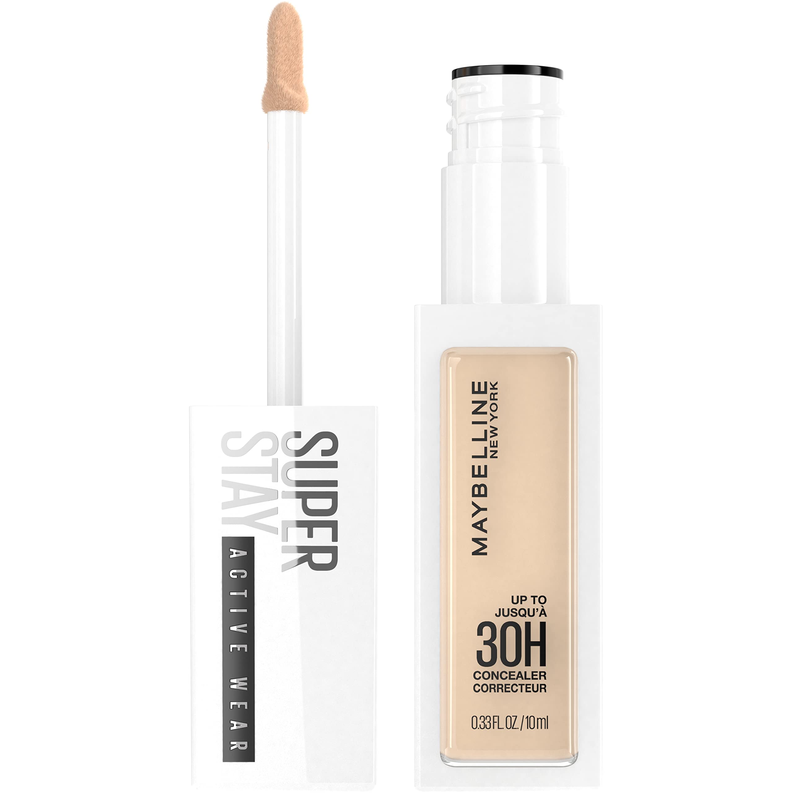 MAYBELLINE front packaging showing product and benefits for long wear